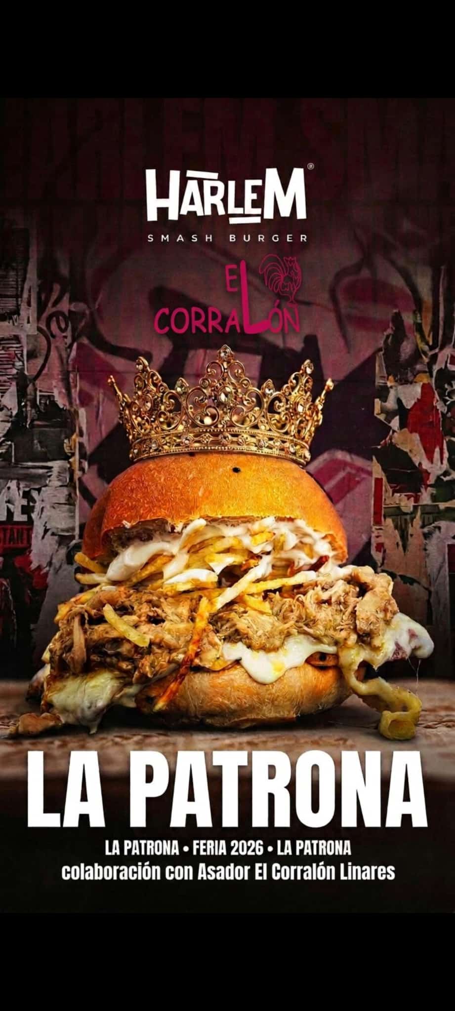 Colaboración El Corralón con Harlem Smash Burger - Feria San Agustín 2026